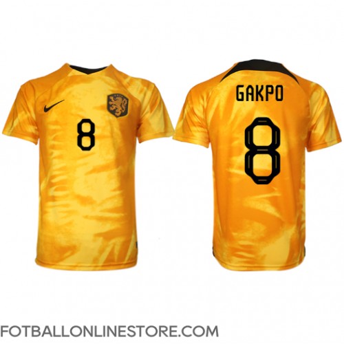 Billige Nederland Cody Gakpo #8 Hjemmetrøye VM 2022 Kortermet